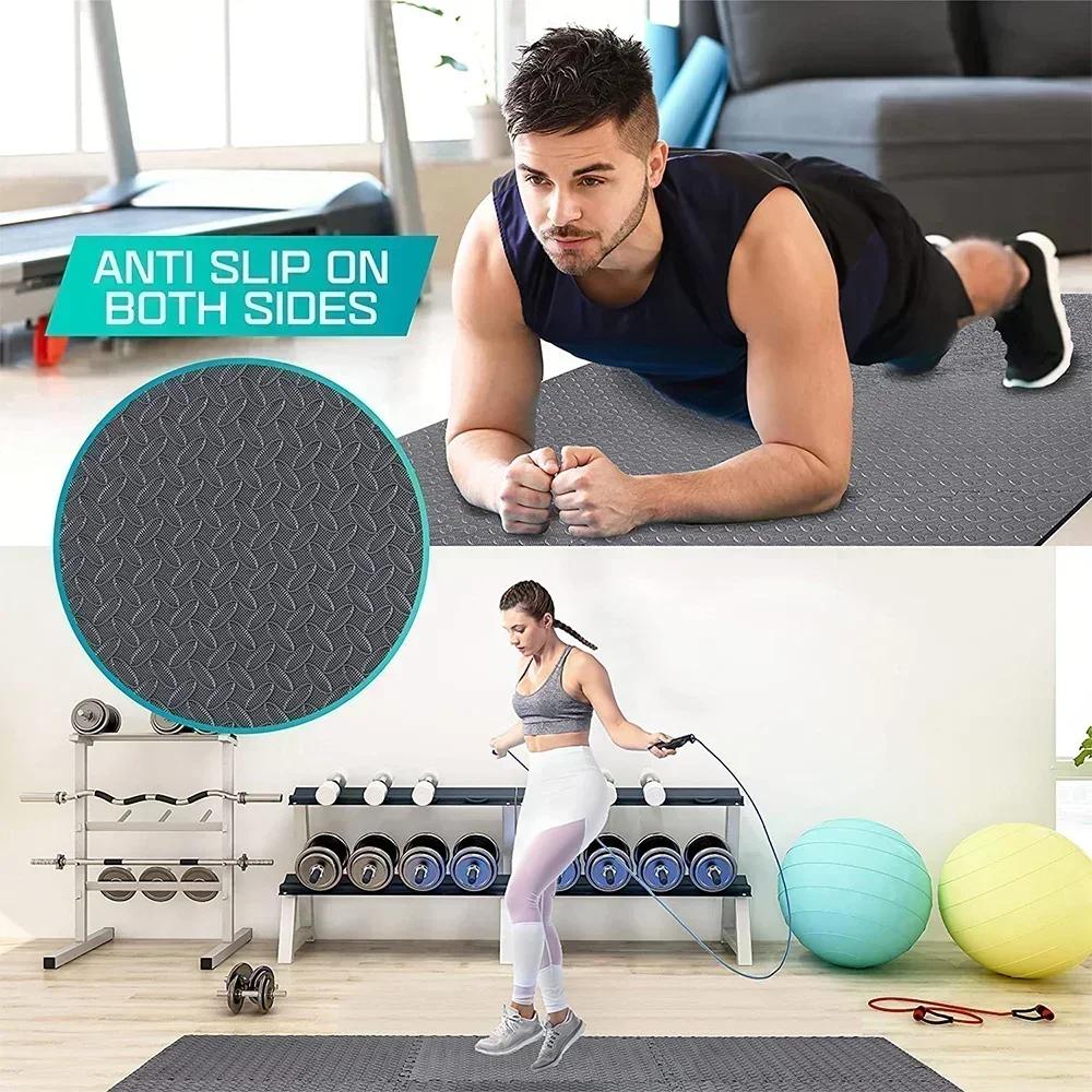 Carreaux de sol en mousse EVA à emboîtement pour salle de sport à domicile, polymère de fitness, puz