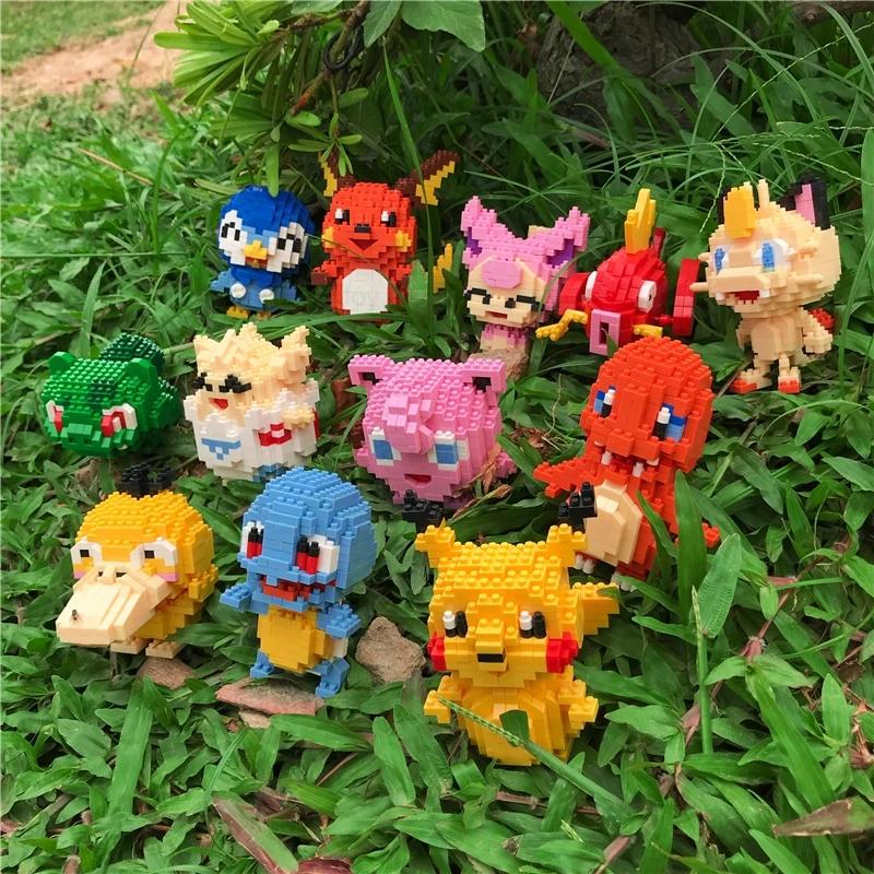 75 styles de blocs de construction Pokémon, assemblage d'anime, poupée Pikachu, Charizard, Blastoise