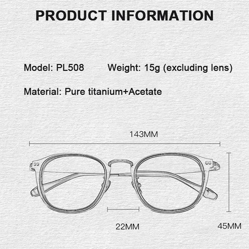 Lunettes rétro en titane pur pour hommes, nouvelle Reproduction de Style japonais, galvanoplastie IP