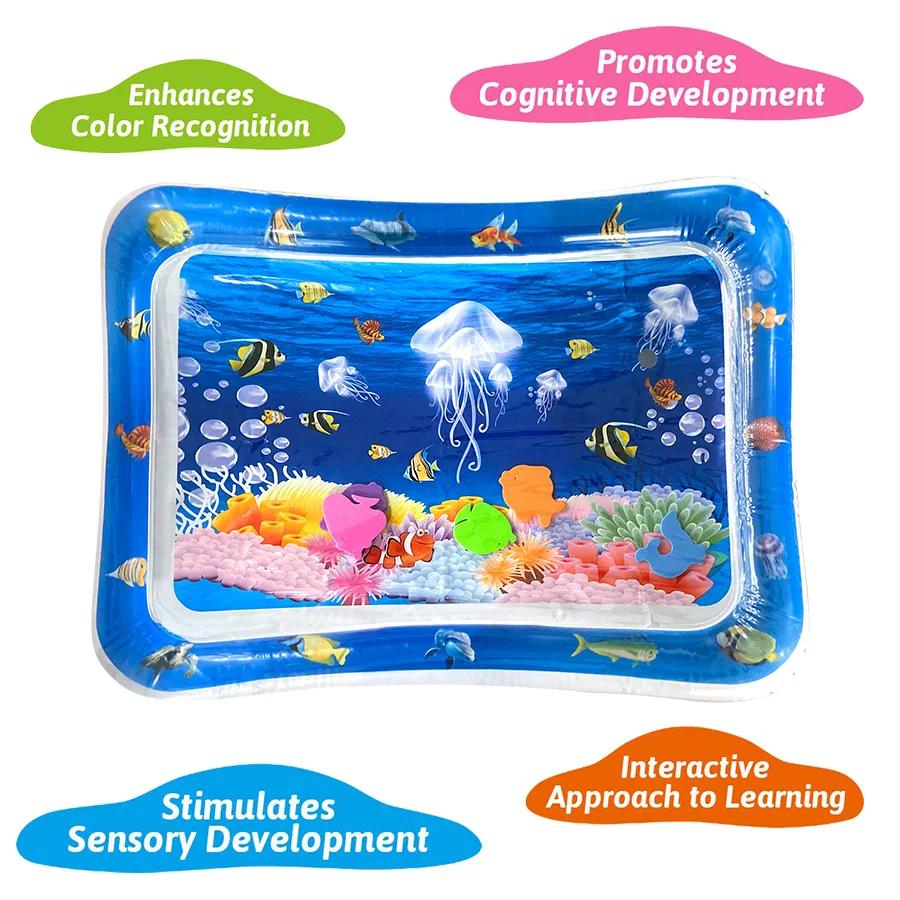 Tapis de jeu d'eau pour bébé, coussin gonflable en PVC pour nourrissons, temps du ventre, coussin d'