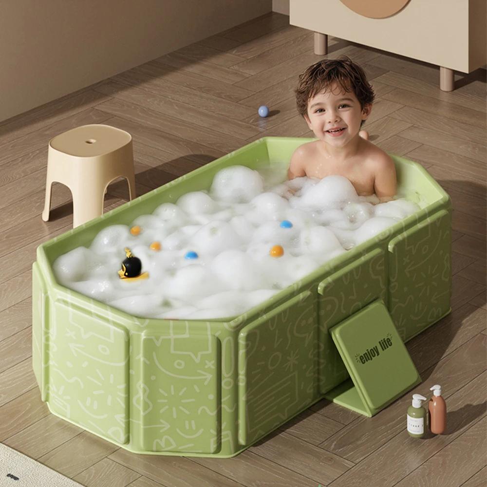 Lavabo bain pliable bébé - Baignoire portable rangement facile intérieur extérieur