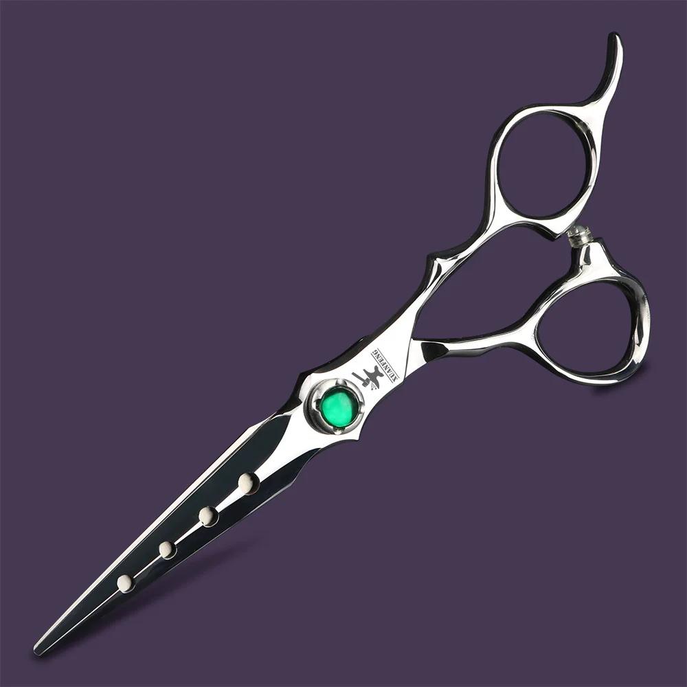 Ciseaux à cheveux professionnels en acier VG10 de 6 pouces, ensemble de ciseaux de coupe et d'aminci