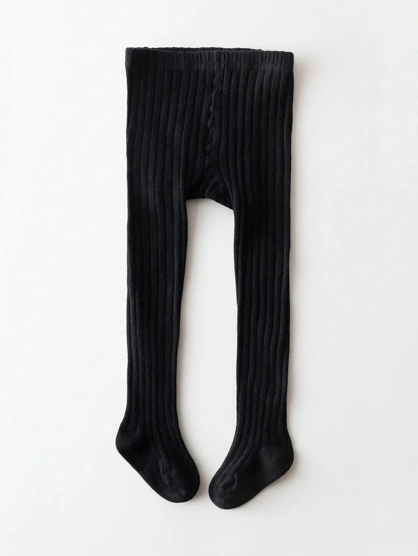 Collants 1 pièce pour bébé fille, basiques simples à rayures verticales, adaptés à la vie quotidienn