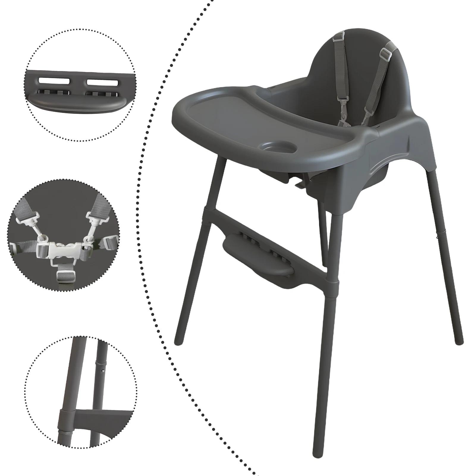 Chaise haute pour bébé Yalion (6-36 mois) avec plateau, hauteur réglable, design facile à nettoyer p