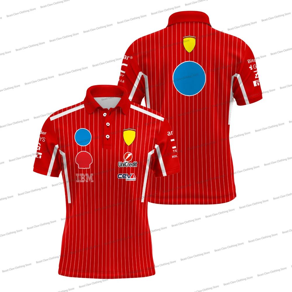Polo de course Hamilton 44 pour homme Charles Leclerc 16, T-shirt respirant à séchage rapide, Polos