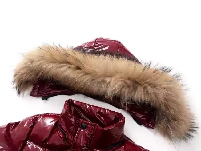 Doudoune à capuche brillante UNITIM pour bébés filles et garçons, manteau d'hiver épais et chaud pou