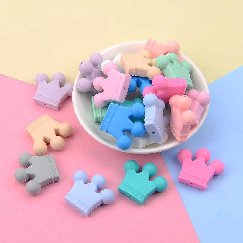 LOFCA 10 pièces/lot perles de couronne en Silicone sans BPA perles de dentition en Silicone bébé à m