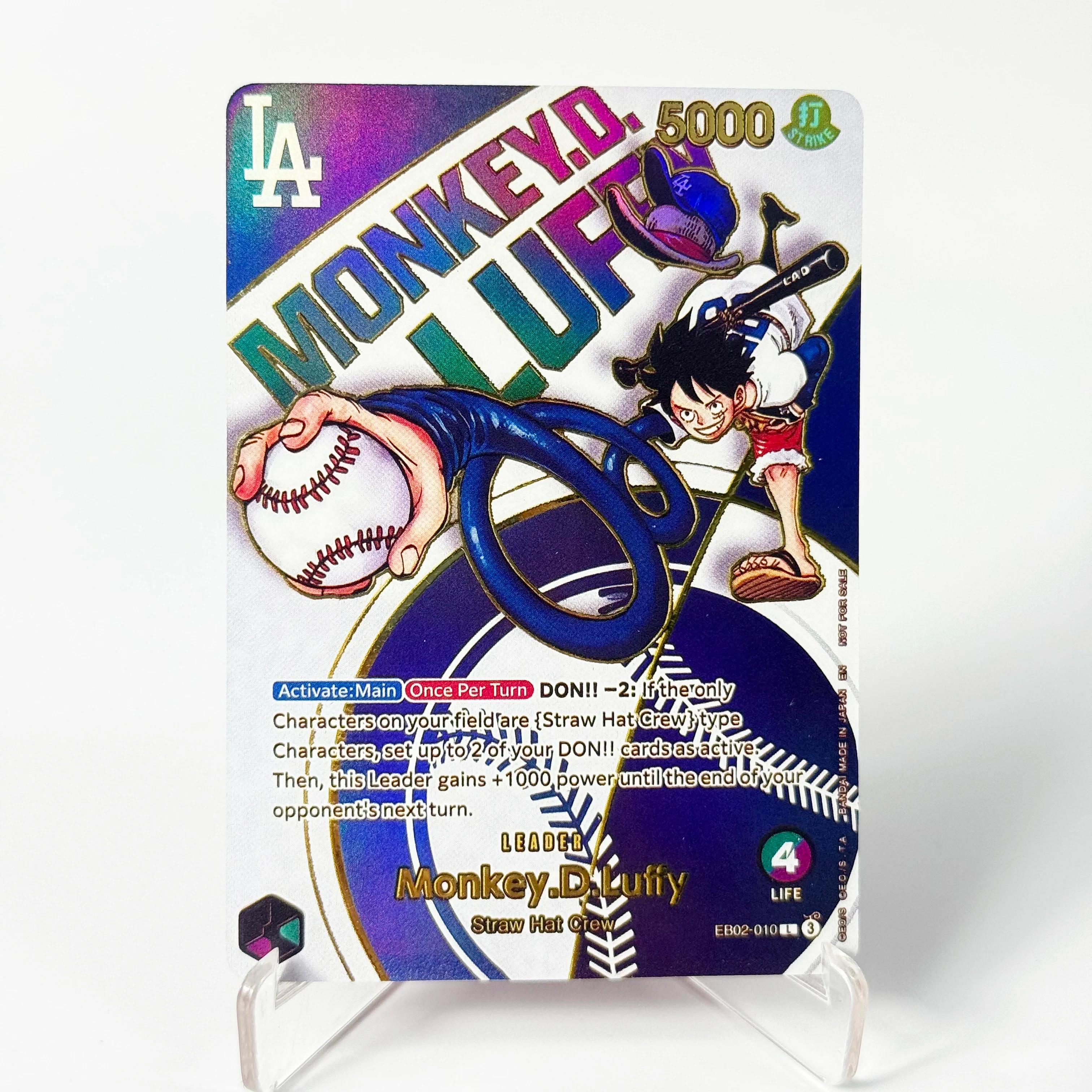 Carte promotionnelle One Piece US College Basketball Luffy, réplique de collection de l'équipage Cha