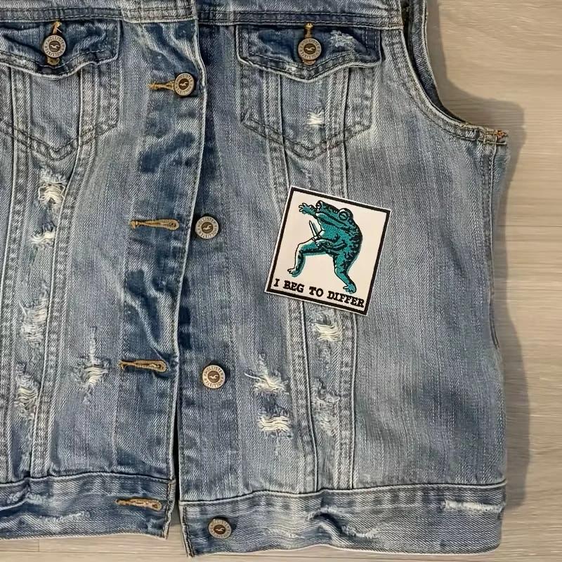 Patch brodé I Beg To Different, 1 pièce, Badge d'avertissement humoristique, cadeau pour vêtements,