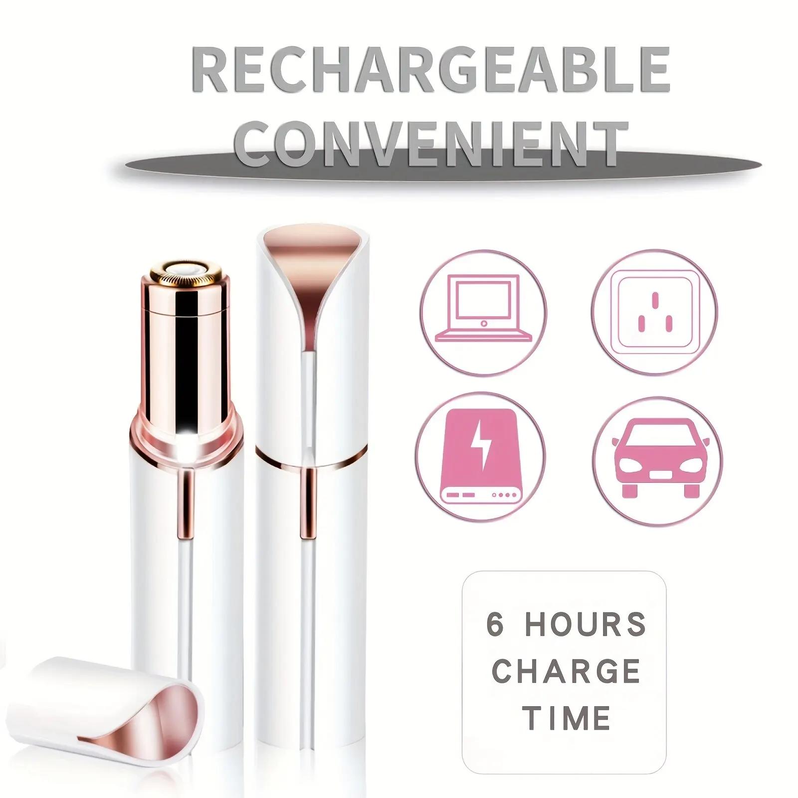 Épilateur électrique portable en forme de rouge à lèvres pour femmes, indolore et efficace, épilatio