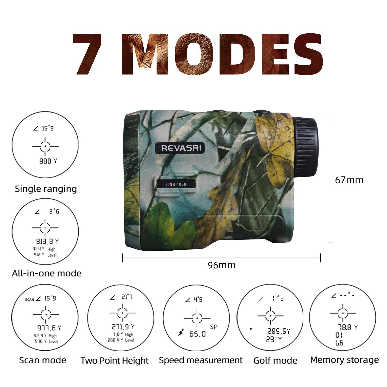 Télémètre laser de chasse REVASRI 1000 yards avec technologie d'acquisition de cible et rechargeable
