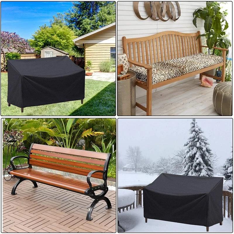 Juste de Protection Imperméable pour Banc de Jardin, Couverture Anti-Poussière, pour Meubles d'Extér