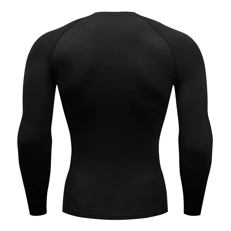T-shirt de compression à manches longues pour homme, séchage rapide, coupe ajustée, idéal pour l'ent