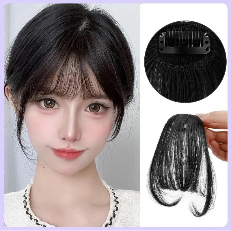 Faux Air frange cheveux Extension à clips cheveux synthétiques fausse frange naturel faux postiche f
