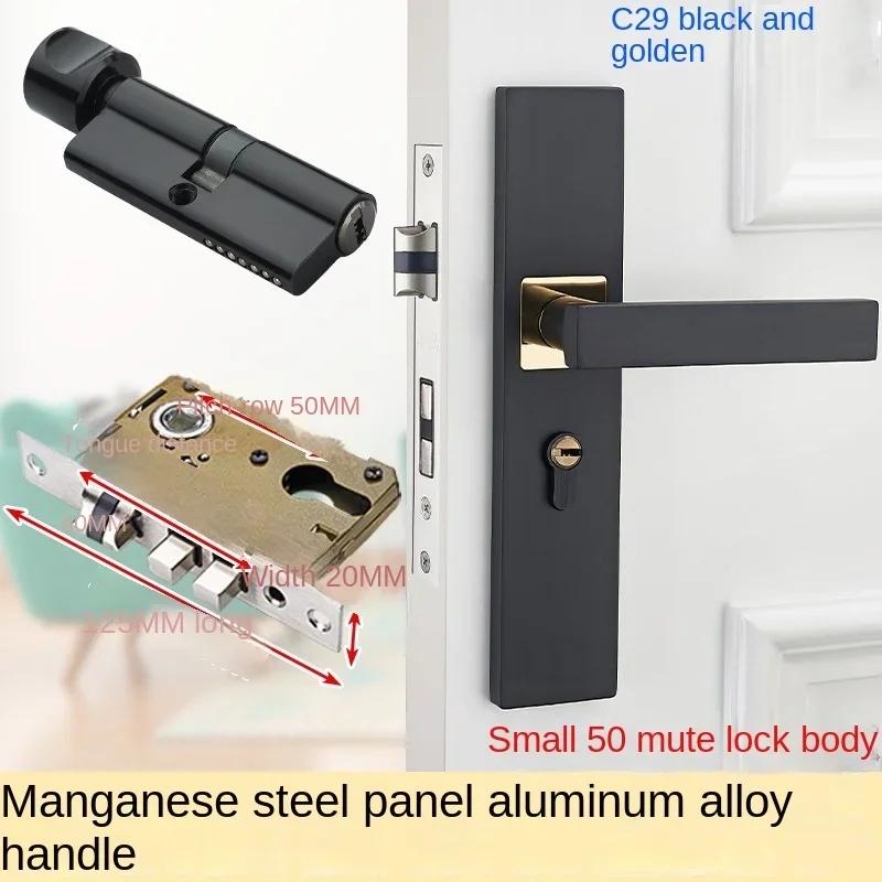 Poignée de porte robuste rétro pour chambre à coucher, couleur bois, pour cuisine, maison, porte en