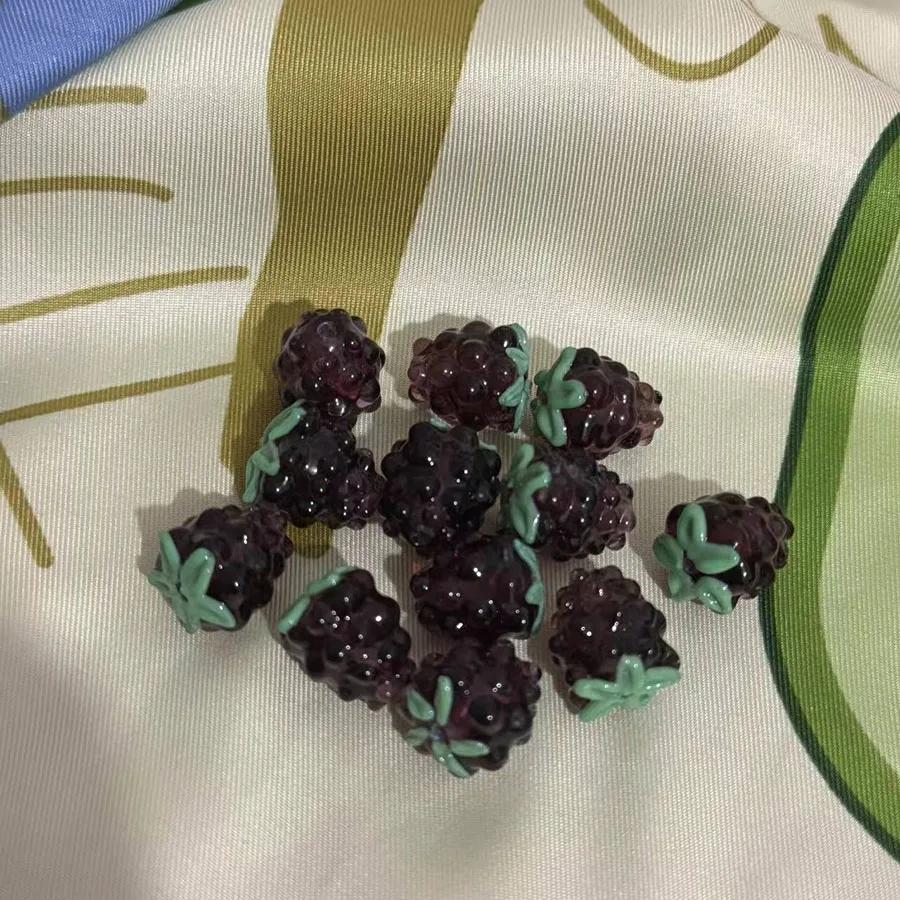 Mini perles de raisin en verre tchèque, pendentif framboise, accessoire, DIY
