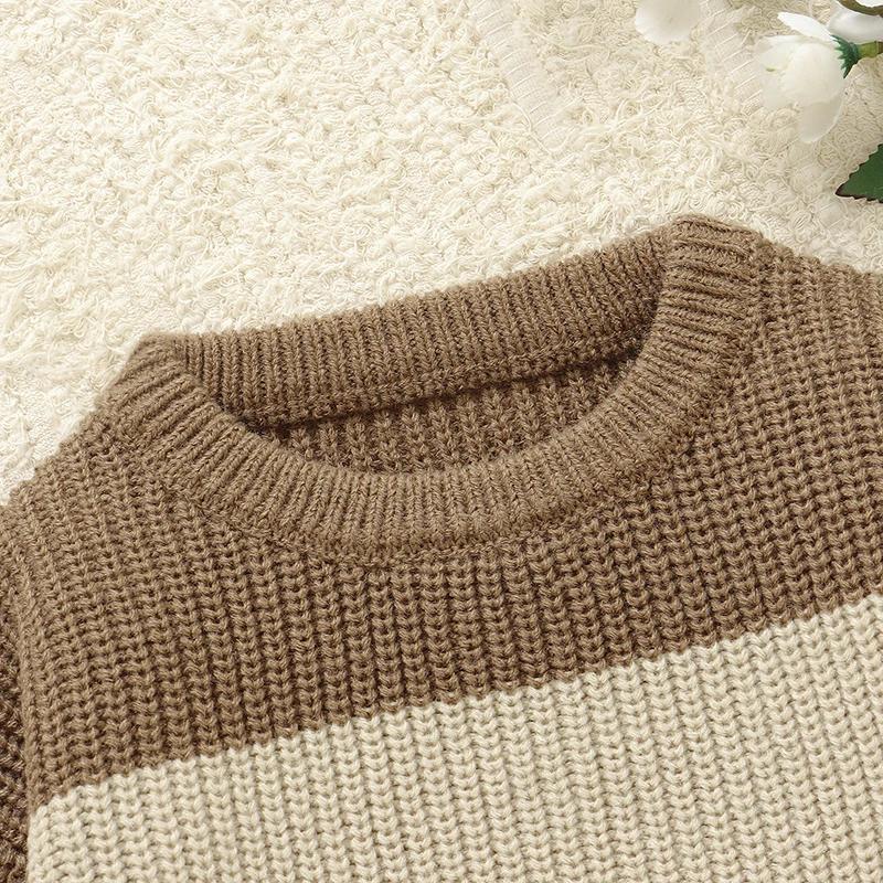 Bébé garçons filles chandails vêtements automne hiver tricoté infantile unisexe pulls col rond manch