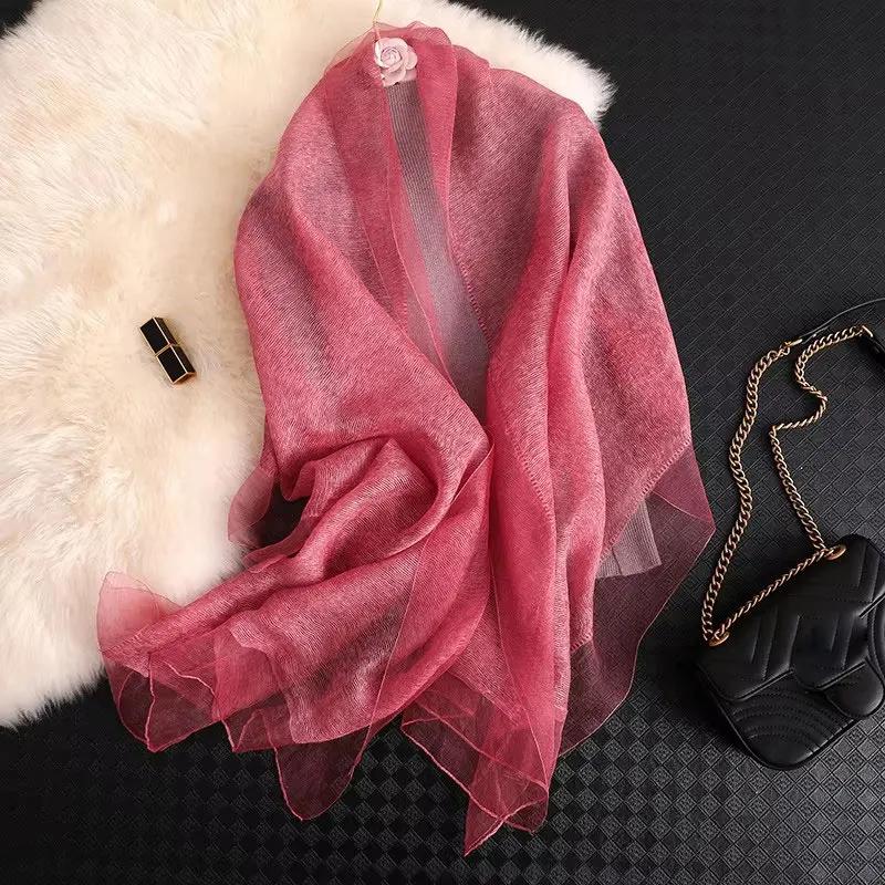 Injwool-Écharpe de Marque pour Femme, Foulard Solide, Pashmina, Châles et Round Big Size, Serviette