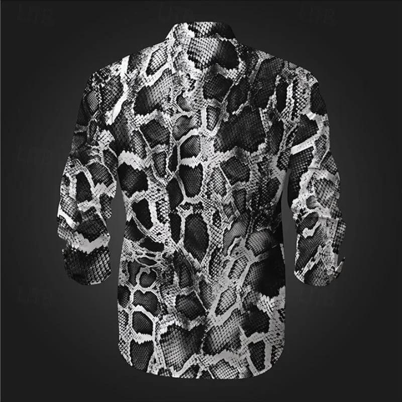 Chemise imprimée en peau de serpent pour hommes, nouveau modèle Animal imprimé en 3D, athloisir, rue