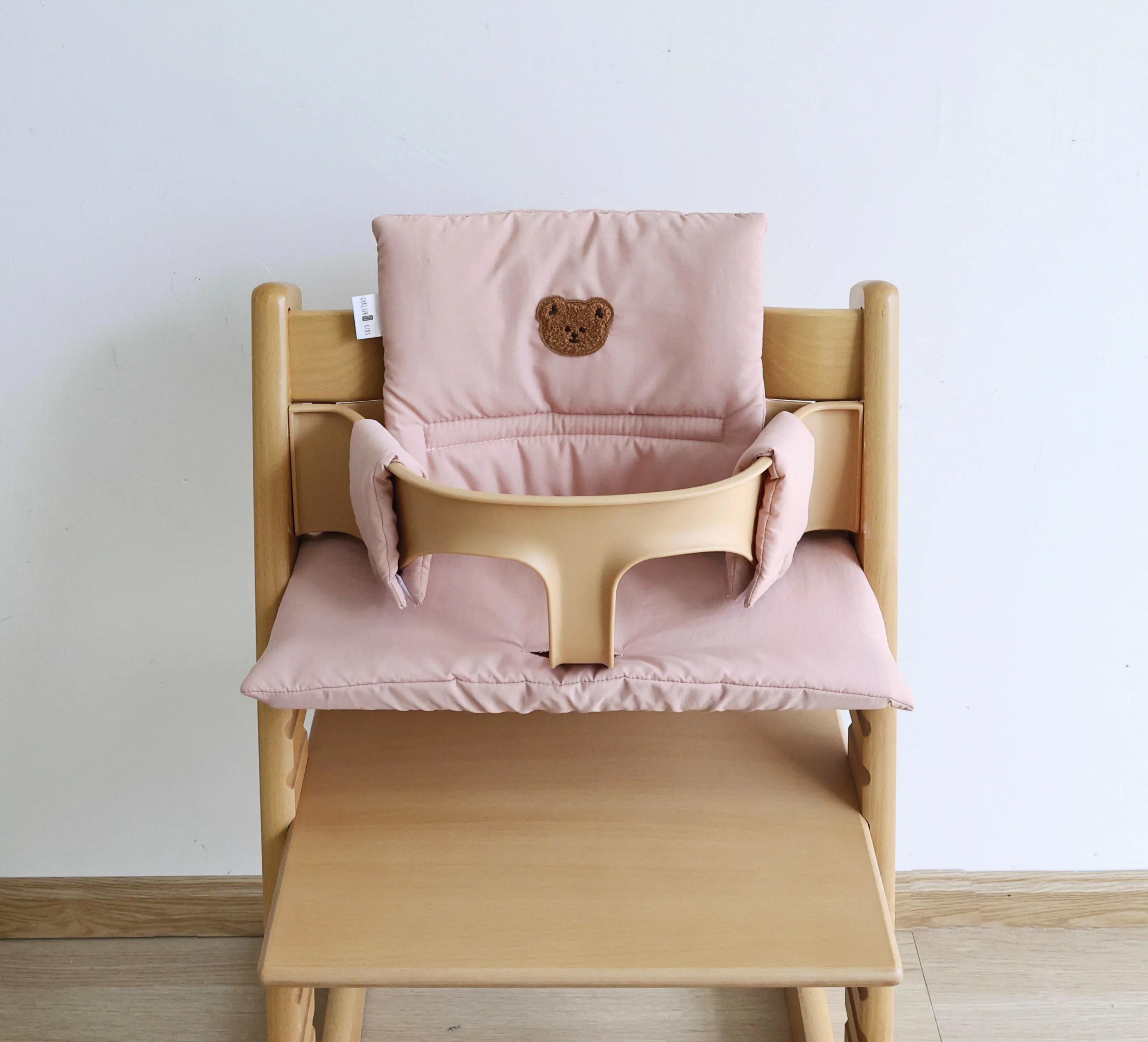 Nouveau coussin de chaise de salle à manger pour enfants de couleur unie, coussin de repas respirant