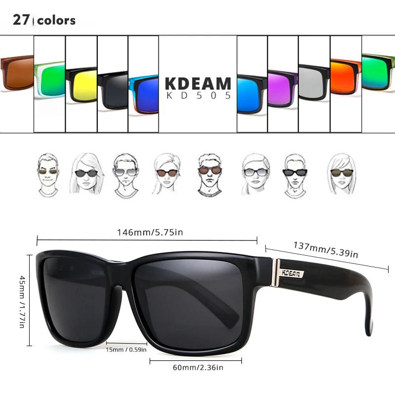 KDEAM Revamp de Sport hommes lunettes de soleil polarisées couleurs choquantes lunettes de soleil co