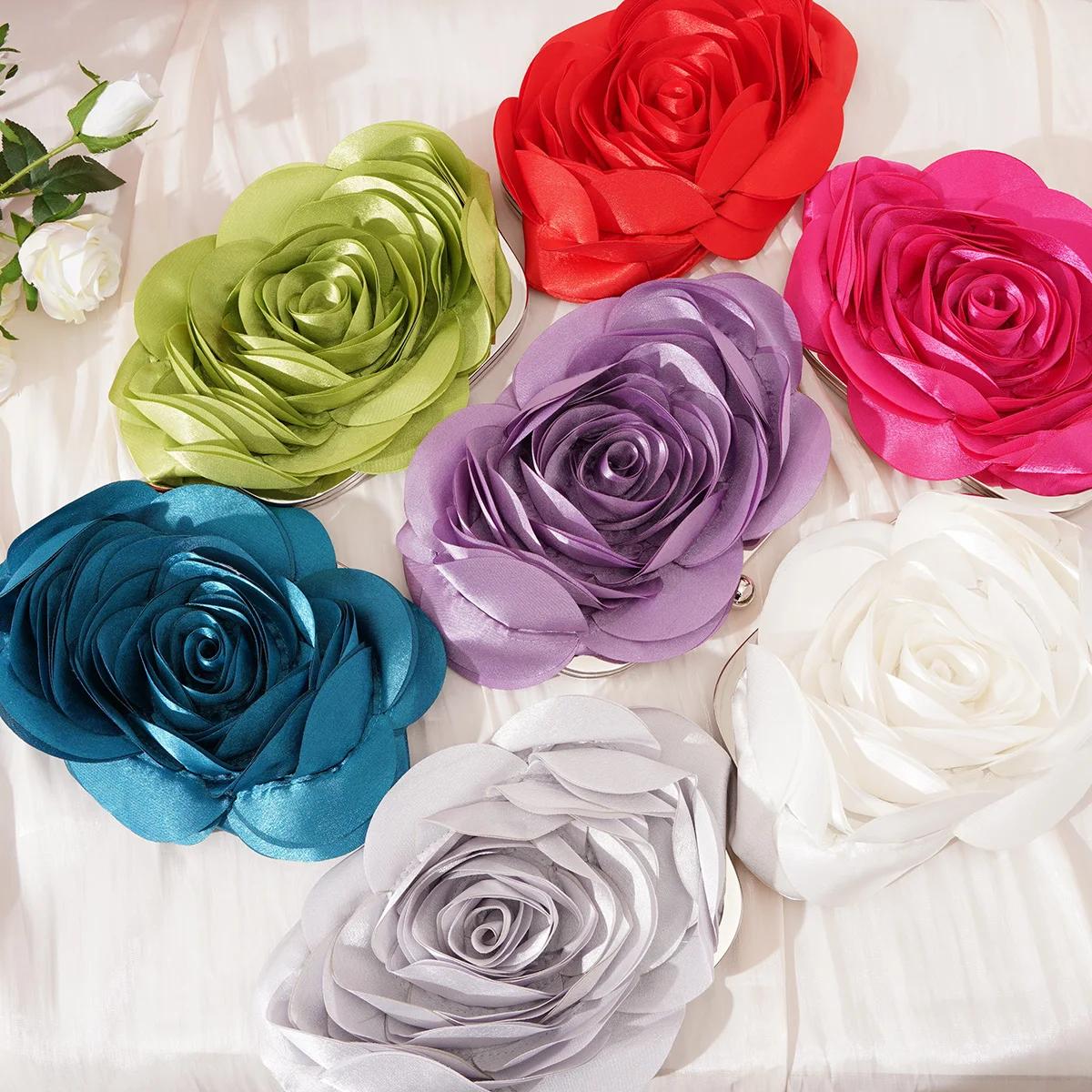 Sac de soirée floral portable pour femme, petit sac à main pour mariée, robe complète, sac à main de