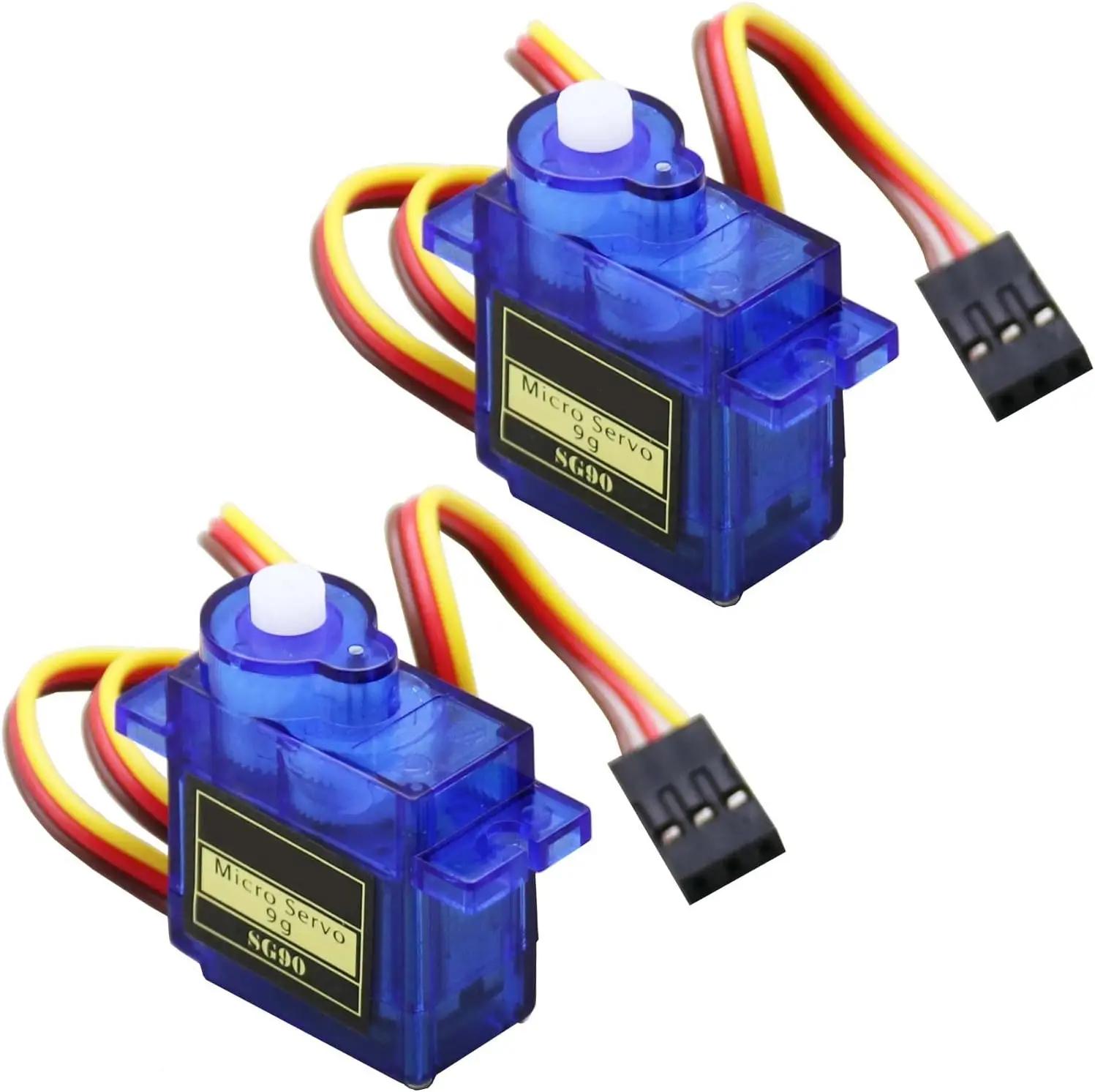 Kit de Micro servomoteurs SG90 9g, 2 pièces, pour Robot RC, hélicoptère, avion, commandes, voiture,