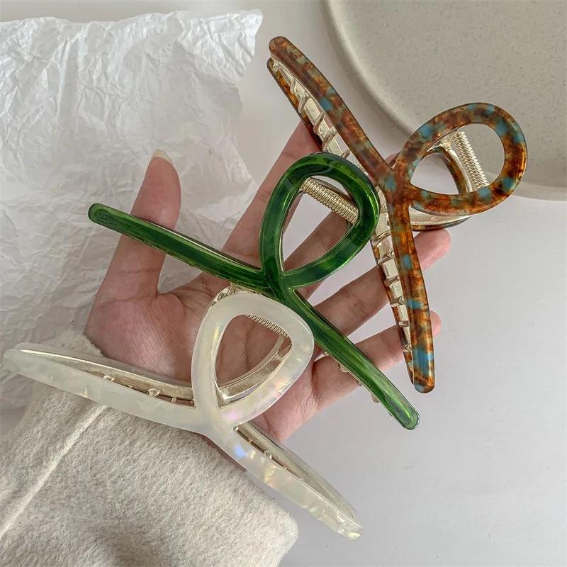 Pinces à cheveux versisées – grandes pinces à cheveux élégantes et mignonnes pour femmes, Barrette f