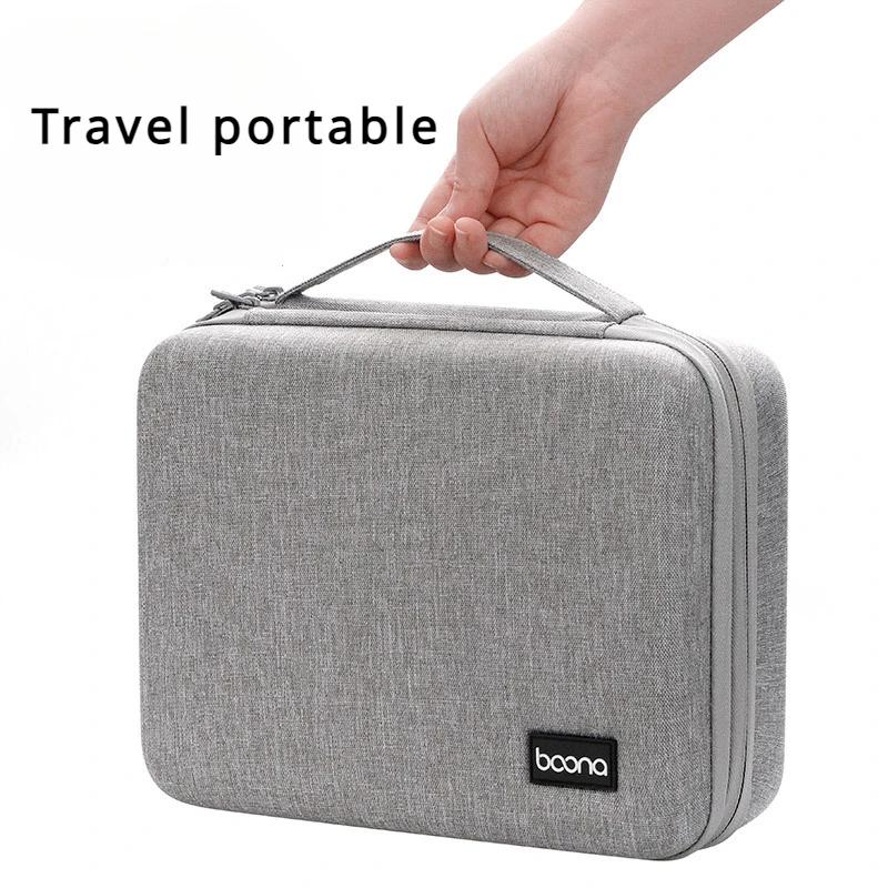Étui rigide de grande capacité, sac de rangement numérique, sac de rangement de câbles de données po