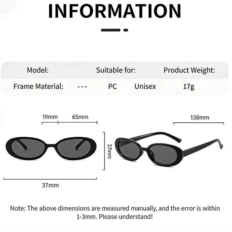 2 paires de lunettes de soleil classiques à monture ovale, lunettes de soleil décoratives à la mode