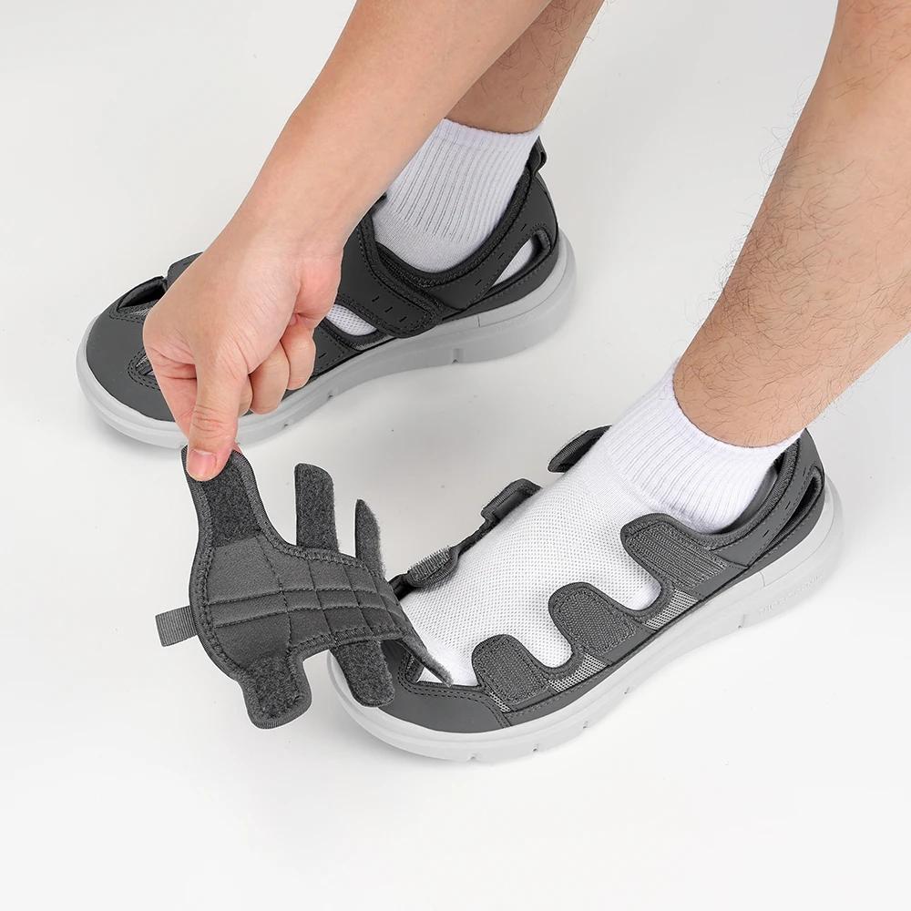 FitVille – sandales élargies pour hommes, chaussures de diabète décontractées, légères pour la fasci
