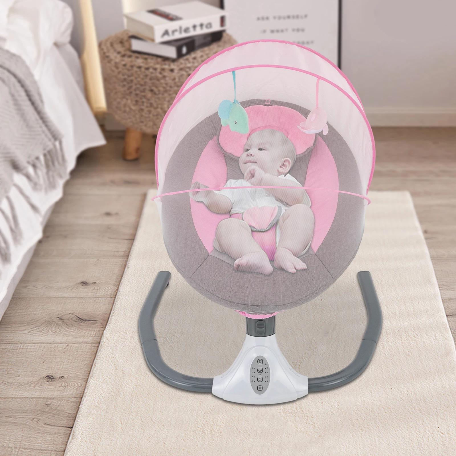 Berceau électrique balançoire pour bébé, berceau à bascule automatique pour bébé de 0 à 18 mois d'âg