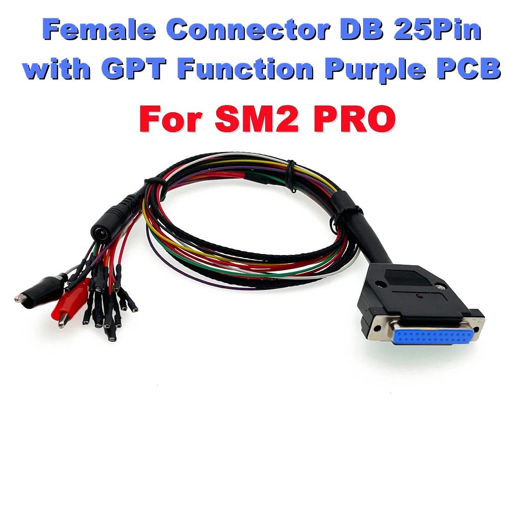 SM2 PRO – accessoires avec fonction GPT, câble ODB2 DB 25 broches, affichage LED PCB violet, broche