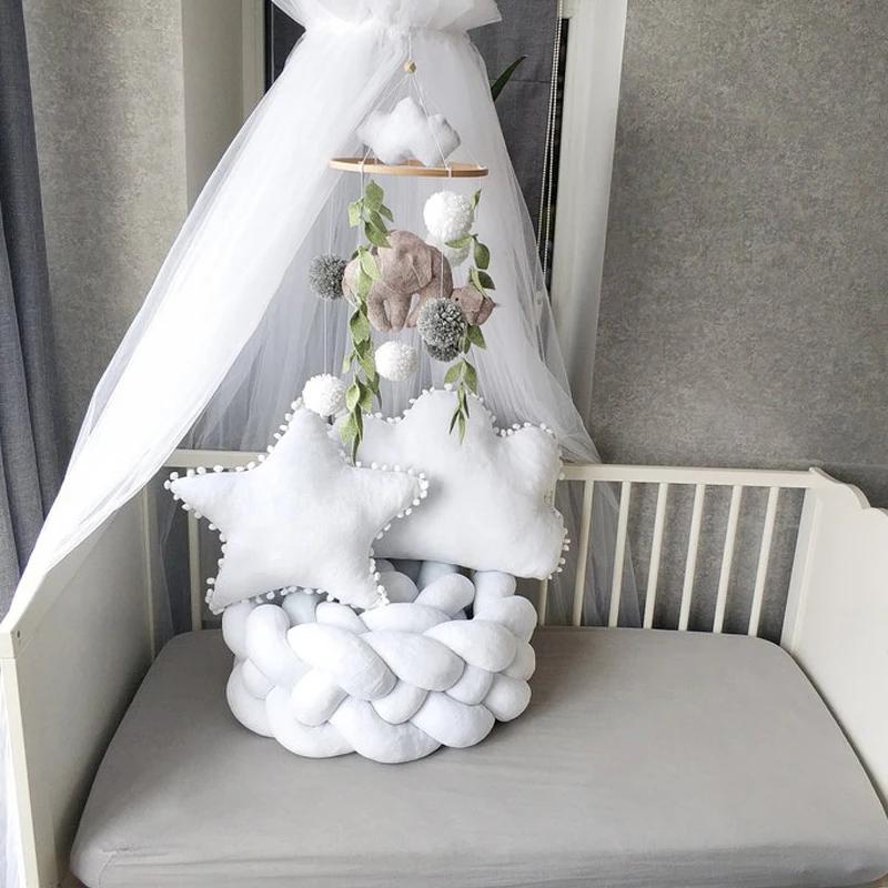 Élargir bébé pare-chocs lit tresse noeud oreiller coussin pare-chocs pour bébé berceau protecteur li