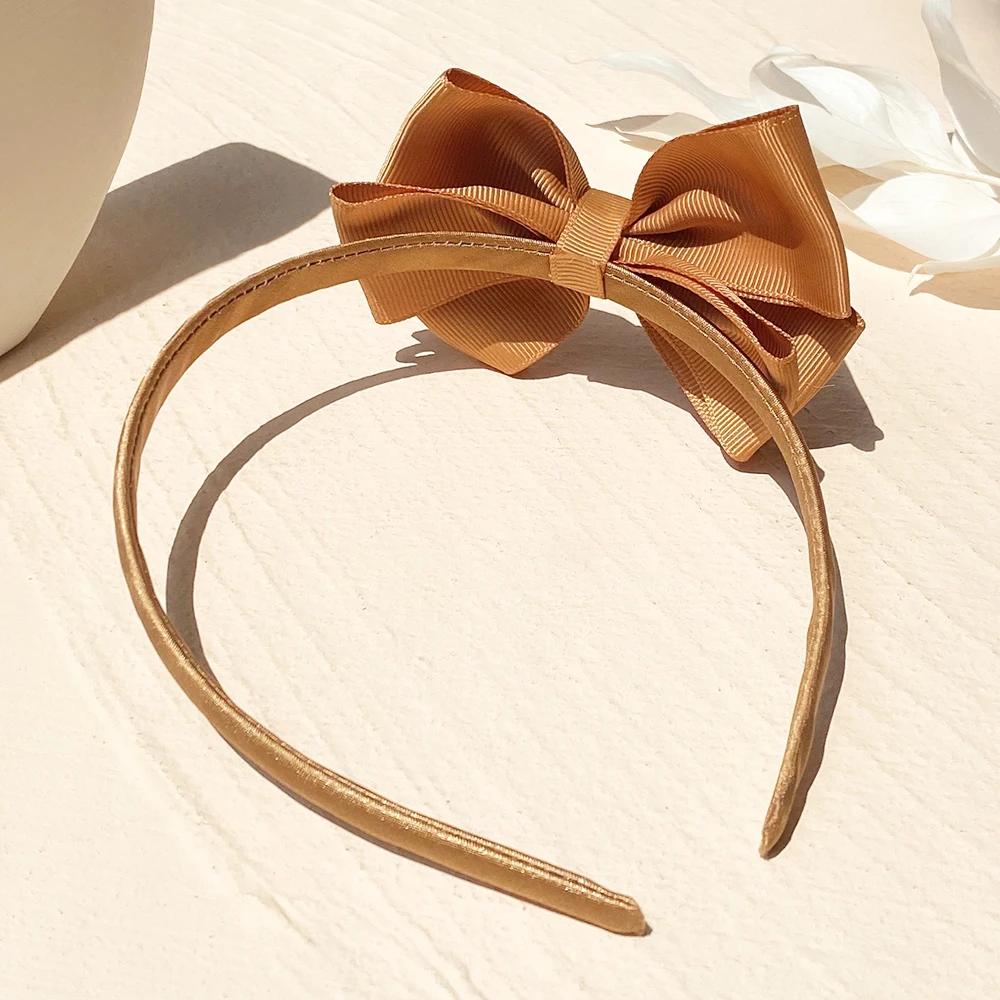 Nministériels ds de cheveux faits à la main pour bébés filles, bandeaux avec nœud papillon mignon, b