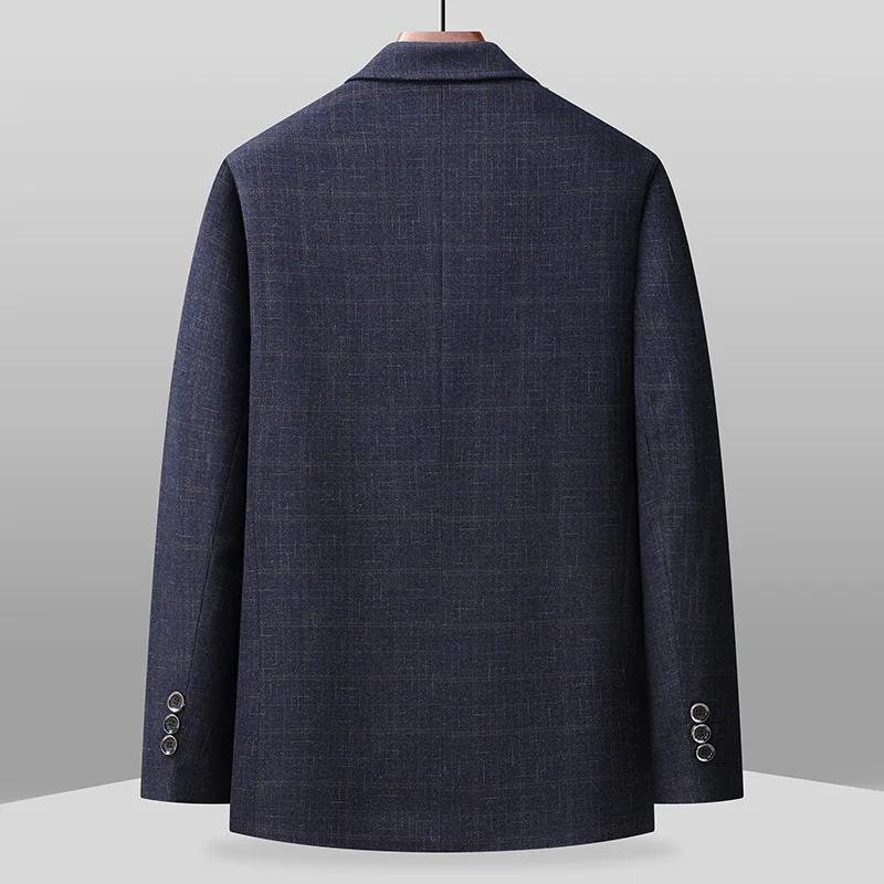 La nouvelle veste de costume classique à col à carreaux, style business décontracté, pour hommes, co