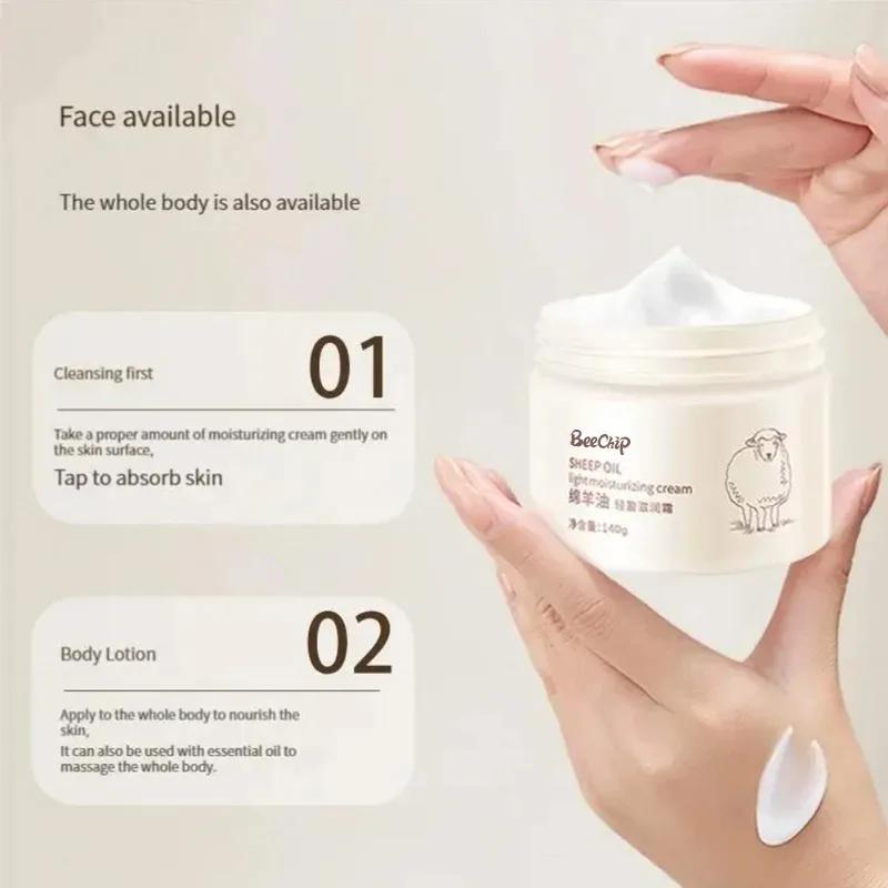 Crème hydratante pour le visage, soin pour la peau, lanoline, non grasse et absorbante rapidement, m