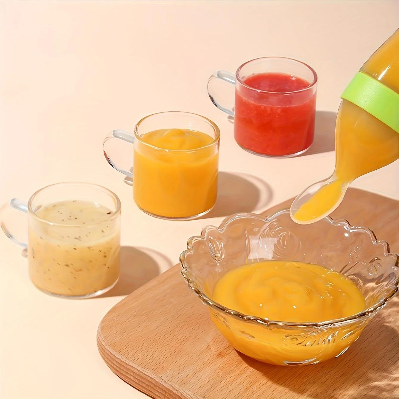 Ensemble d'alimentation pour bébé 4 pièces, biberon avec Base d'aspiration, biberon pour céréales de