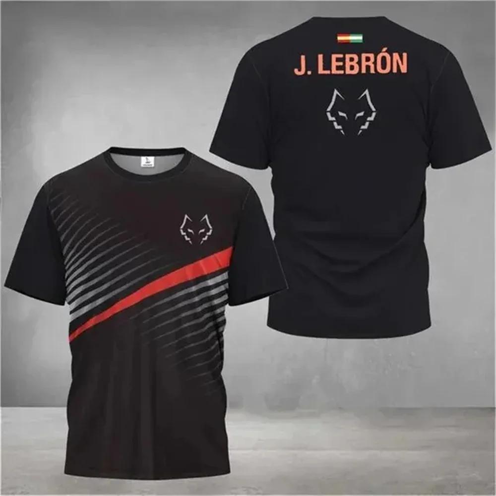 Été nouveaux hommes badminton et tennis de table dégradé rayé imprimé respirant col rond T-shirt en