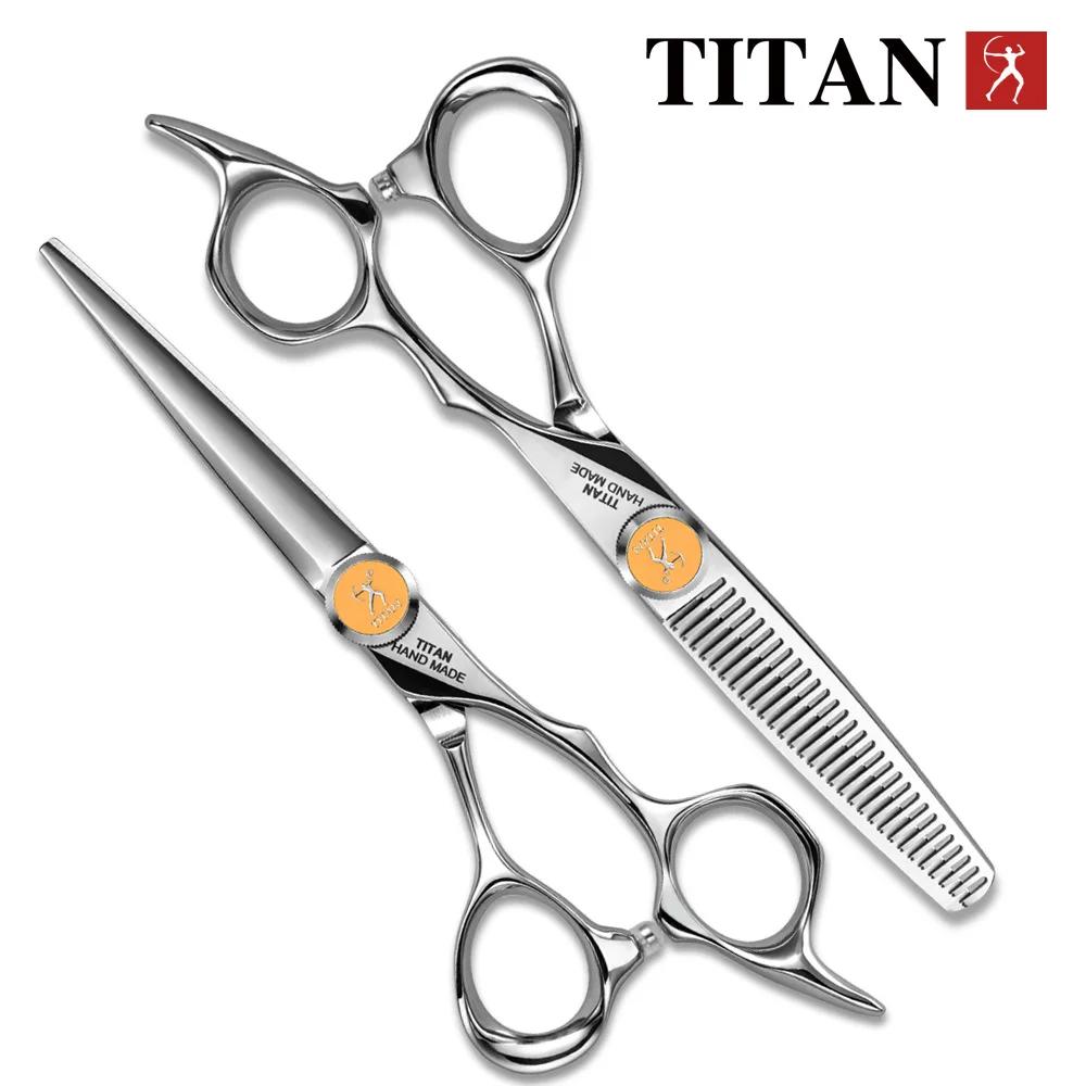 TITAN ciseaux de coiffeur professionnels ciseaux de coiffeur coupe de cheveux ensemble d'amincisseme
