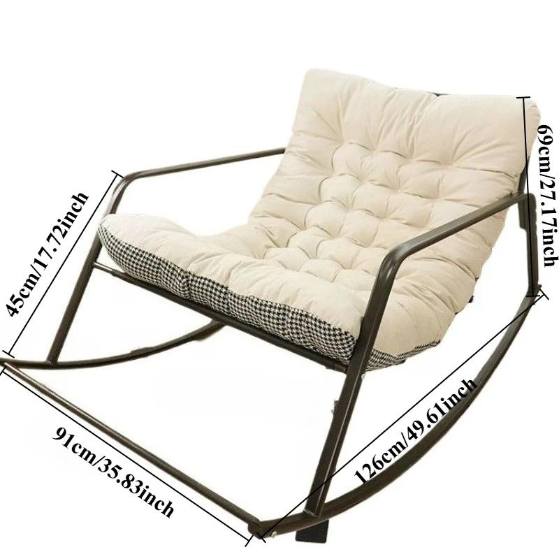 Chaise inclinable Double pour balcon, grandes chaises à bascule avec coussin, canapés de sol d'hiver