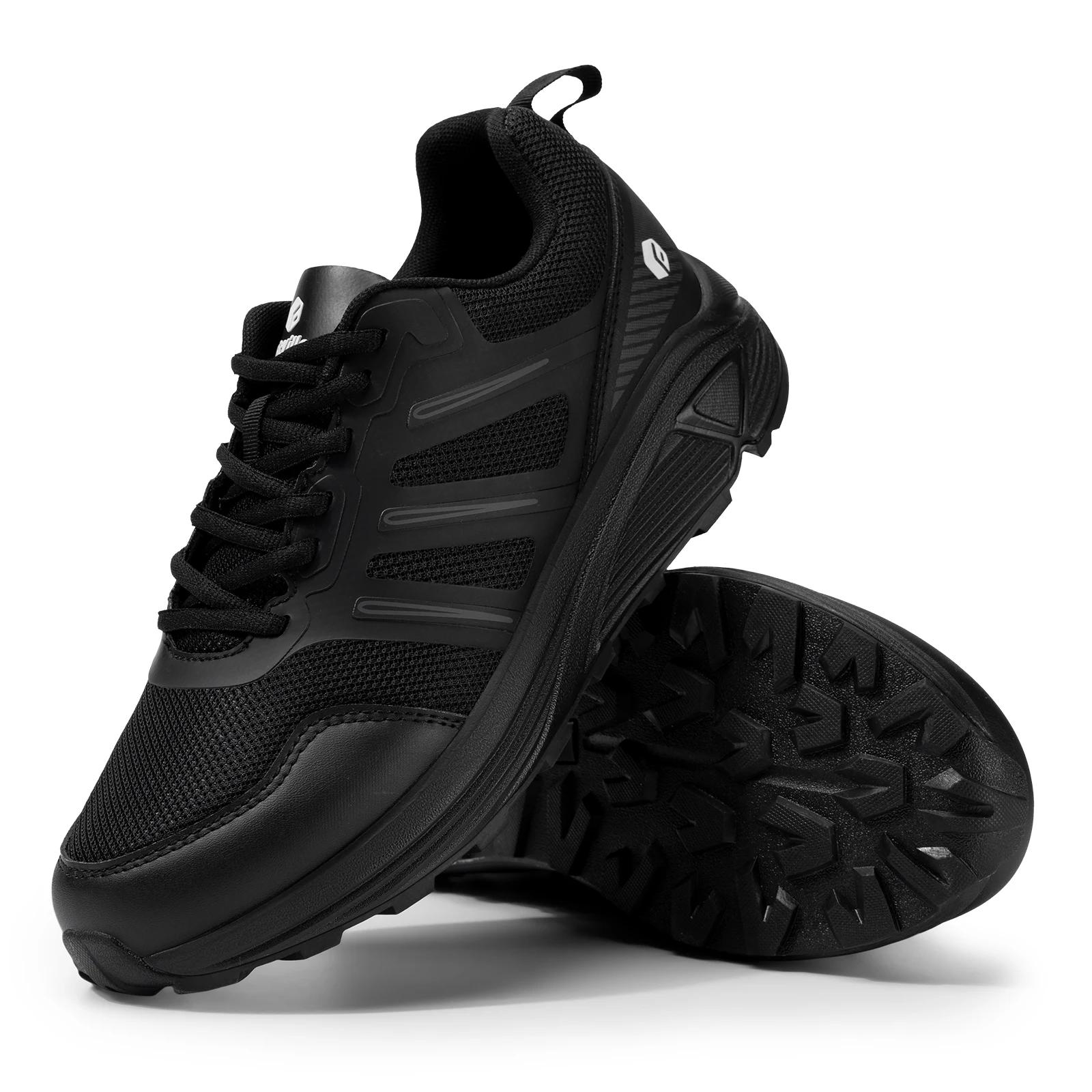 FitVille chaussures de course sur sentier pour hommes baskets d'extérieur large amorti antidérapant