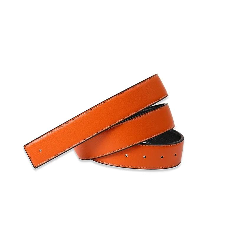 Ceintures de marque de luxe sans boucle pour hommes, haute qualité, boucle lisse, sangles masculines