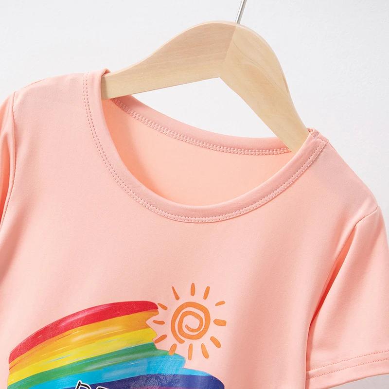 Short d'été 2 pièces pour enfants, costume à manches courtes pour filles, manteau lapin rose doux et