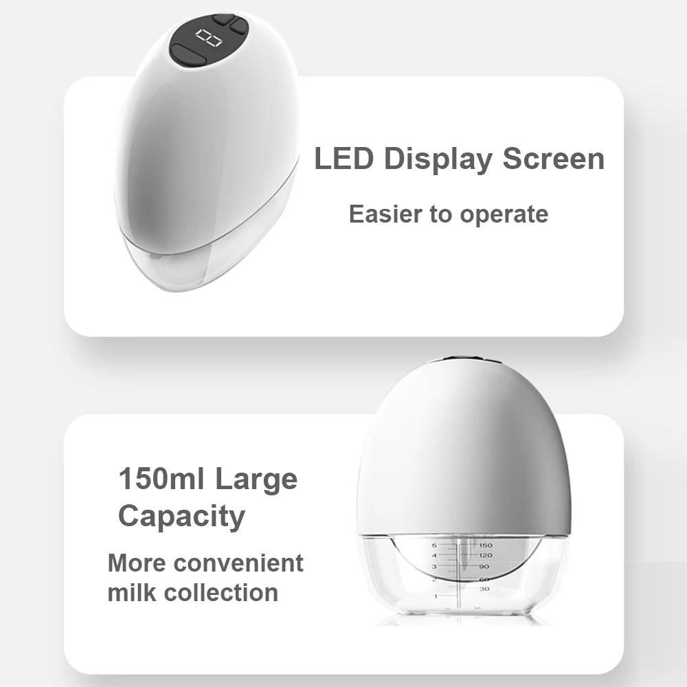 Tire-lait Portable mains libres, électrique, Portable, collecteur de lait d'allaitement sans BPA
