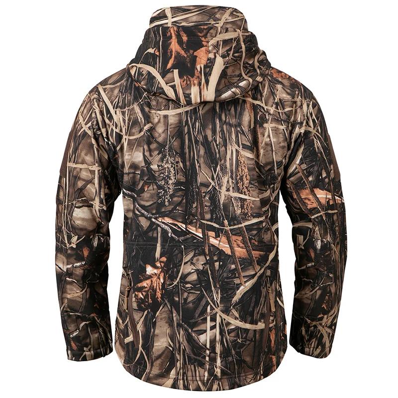 Veste tactique de Camouflage à coque souple silencieuse pour hommes, imperméable, polaire chaude, ve