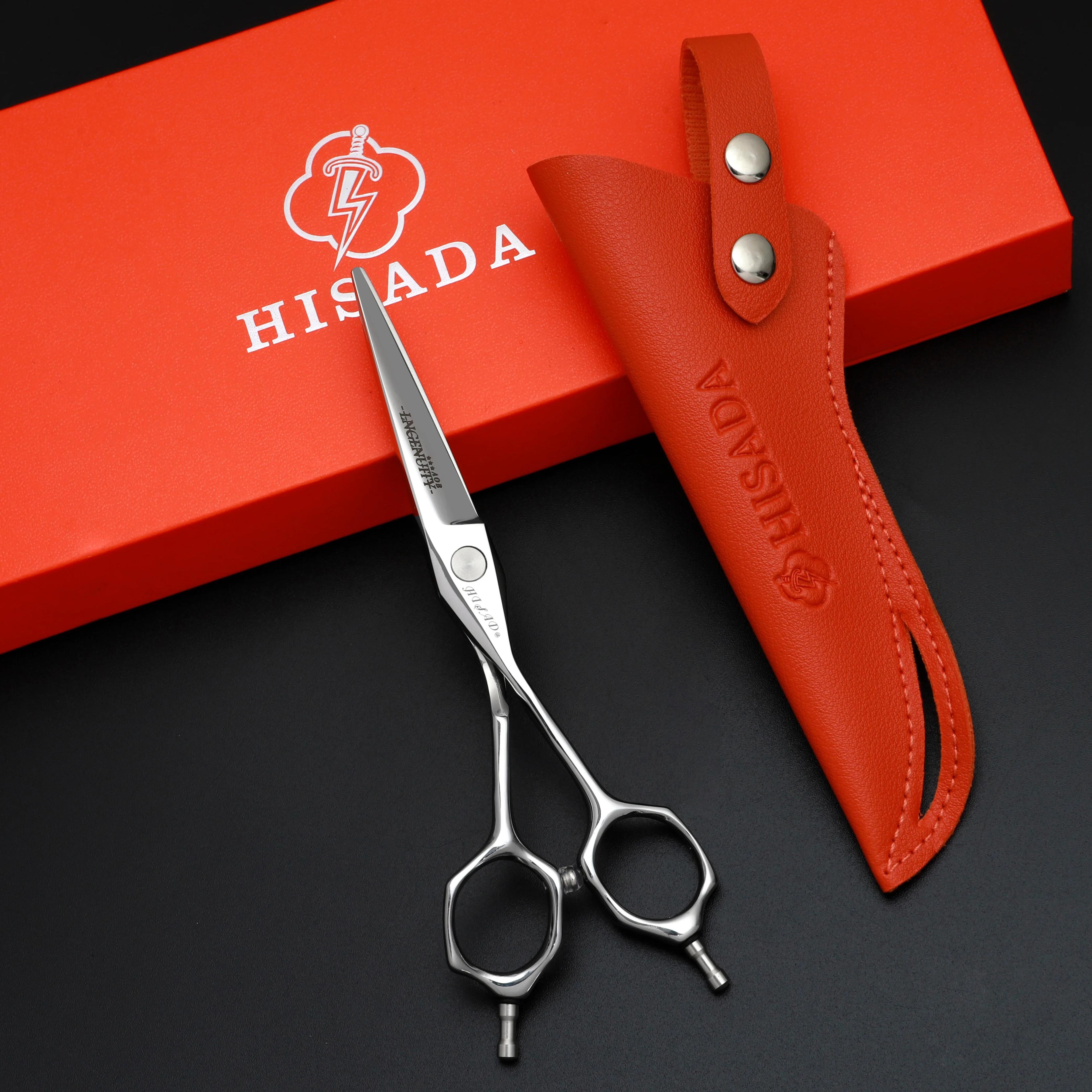 Ciseaux de barbier HISADA, ciseaux à cheveux multifonctionnels de 5,5 pouces, acier japonais VG10, c