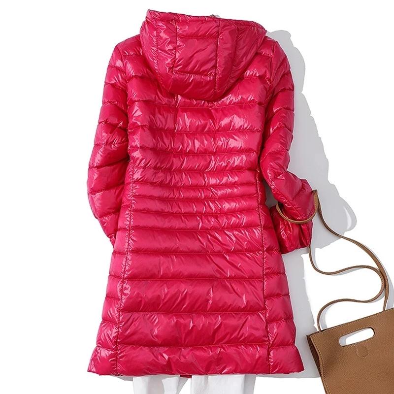 Femmes vestes bouffantes ultralégère canard doudoune nouveau automne hiver chaud Portable à capuche