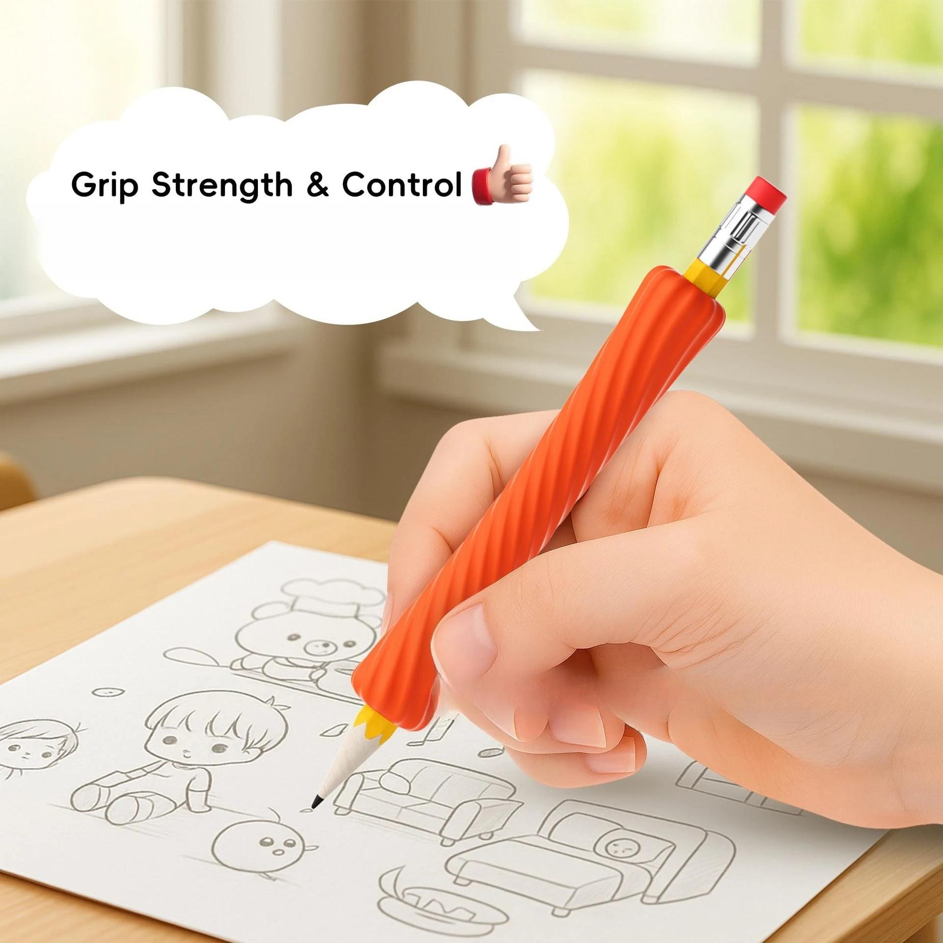 Porte-crayons en Silicone texturé, 4 pièces, créatif, à la mode, Tactile, tdah et autisme, soulageme