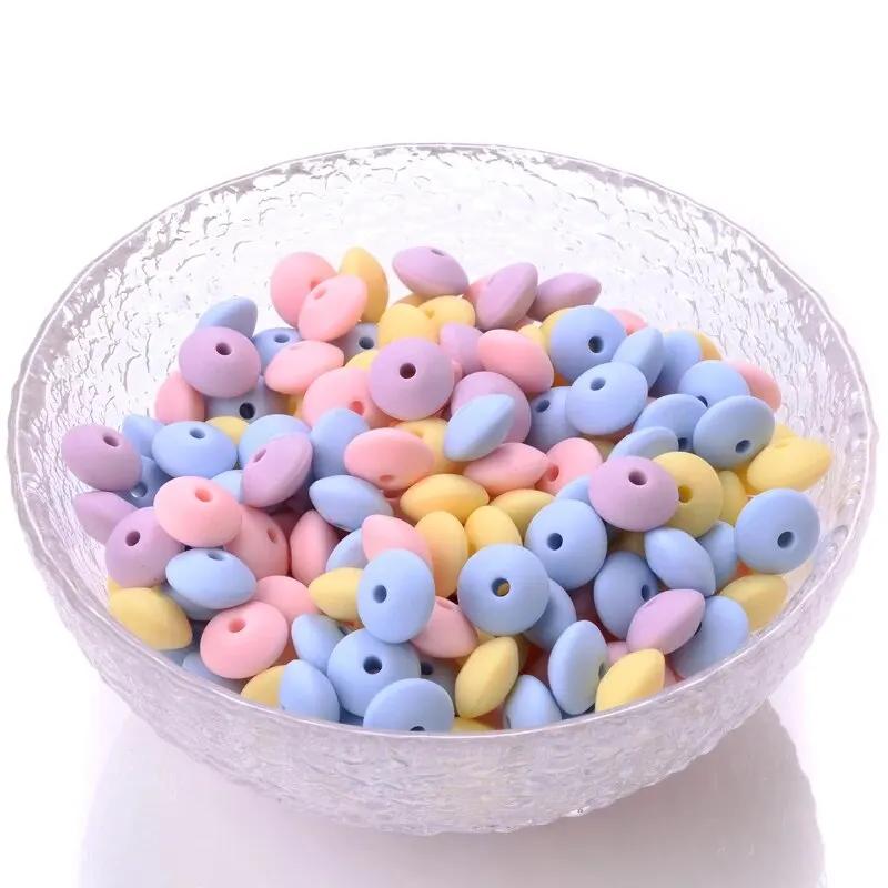 Perles d'espacement en silicone pour bricolage, breloques pour nouveau-né, accessoires d'allaitement